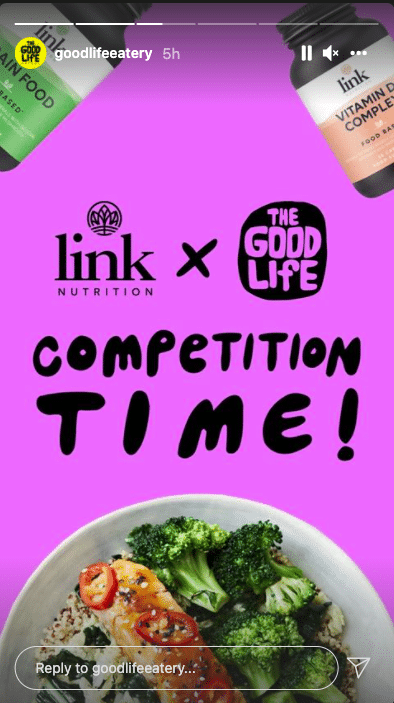 GoodLifeEatery Instagram Story