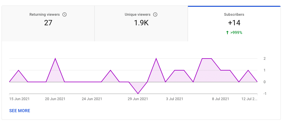 YouTube subscribers metric