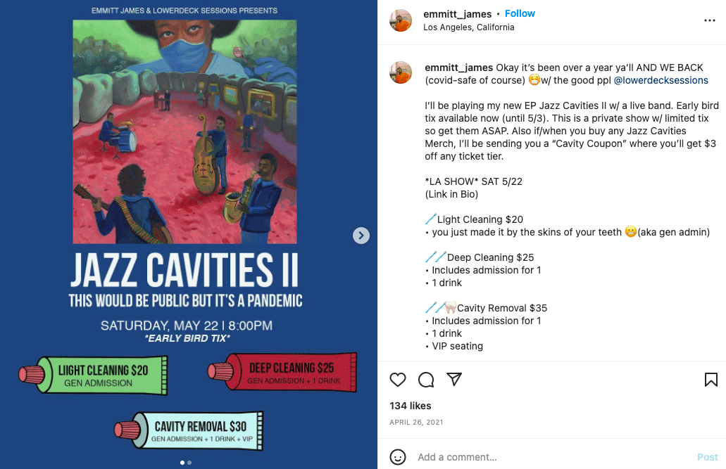 Jazz Cavities Instagram